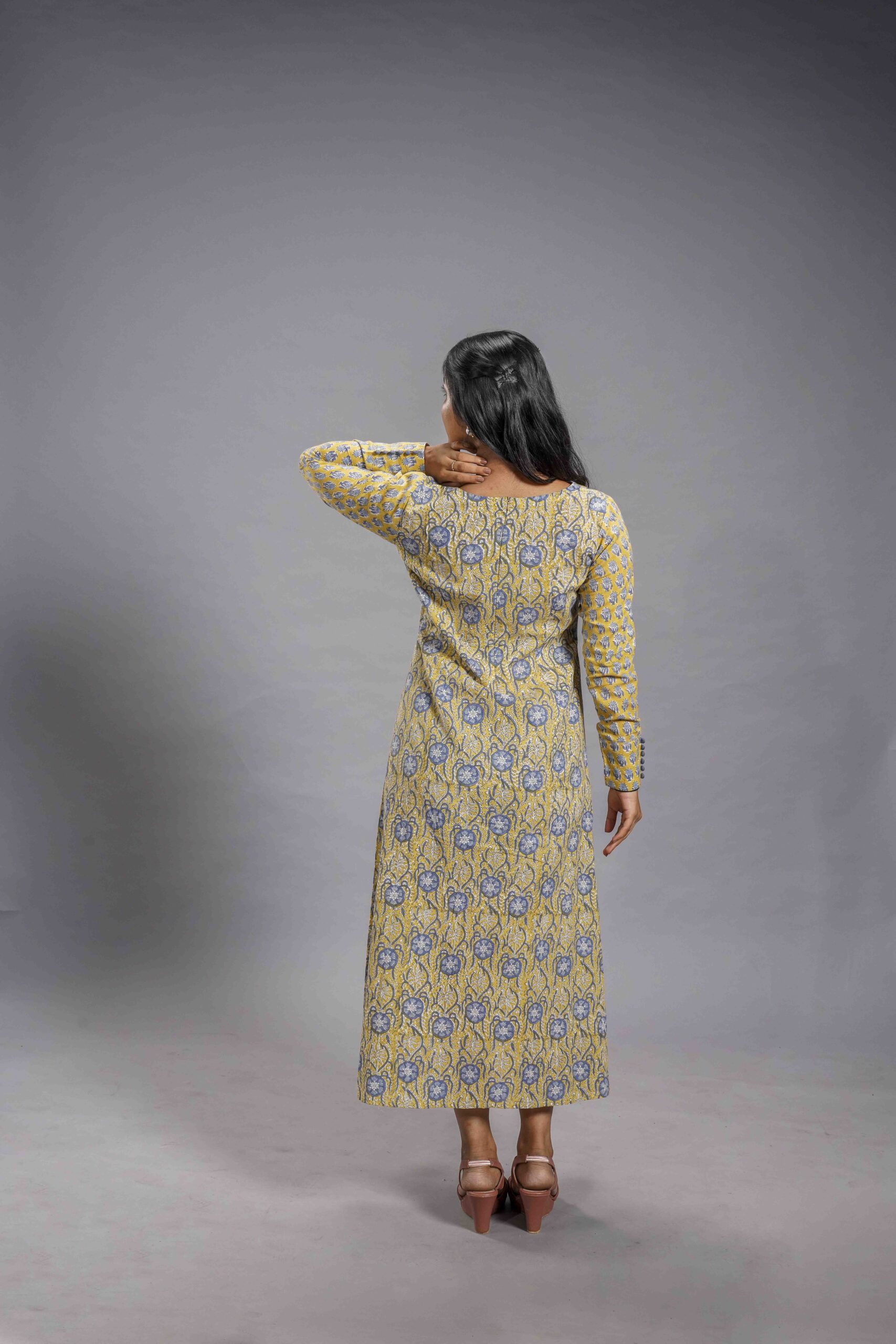 Golden Vine Sanganeri Maxi Dress - Image 6