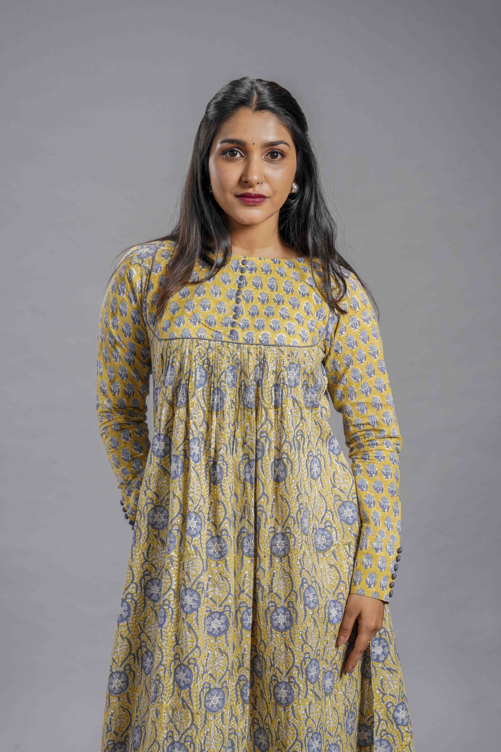 Golden Vine Sanganeri Maxi Dress - Image 3