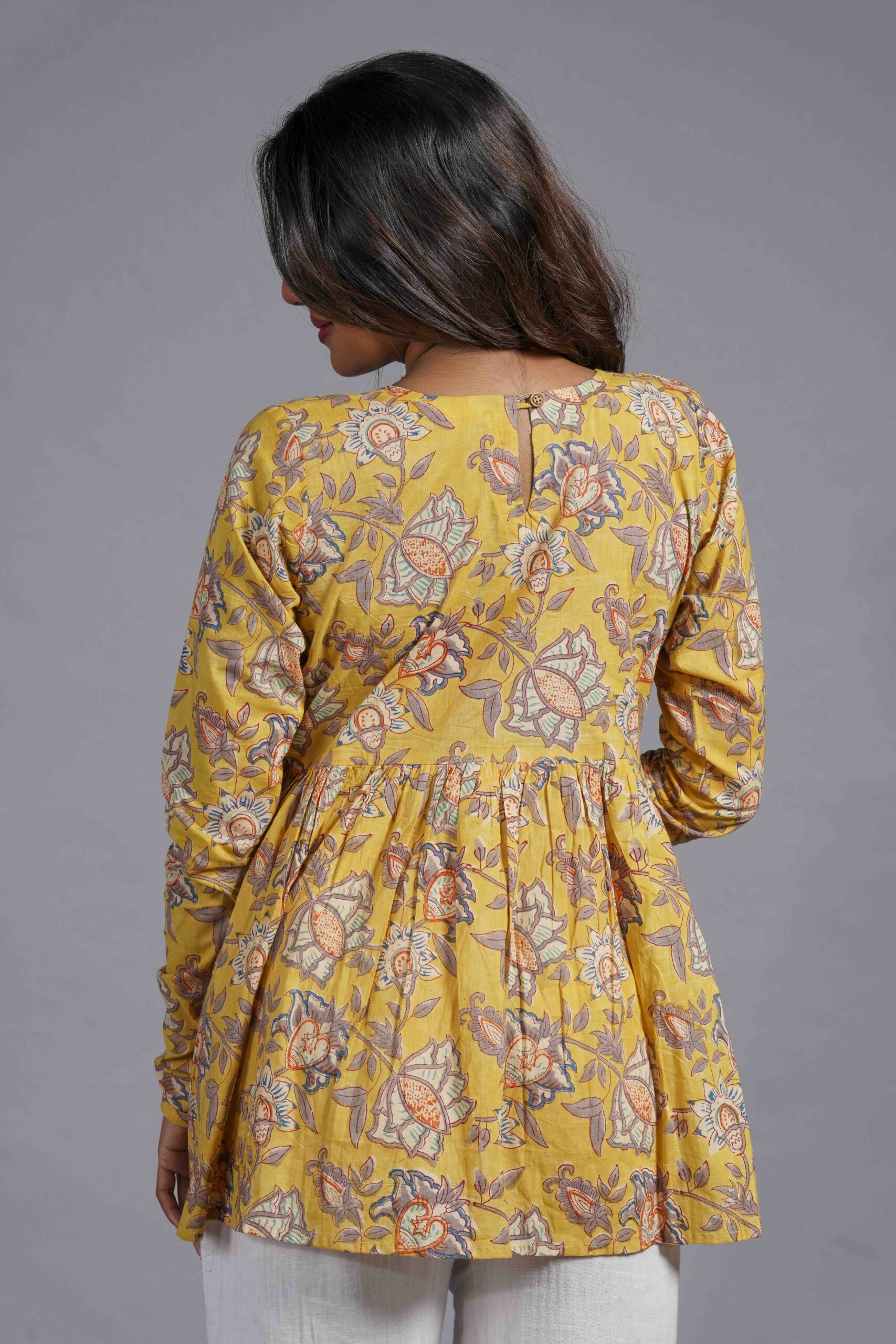 Mustard Floral Charm Top - Image 6