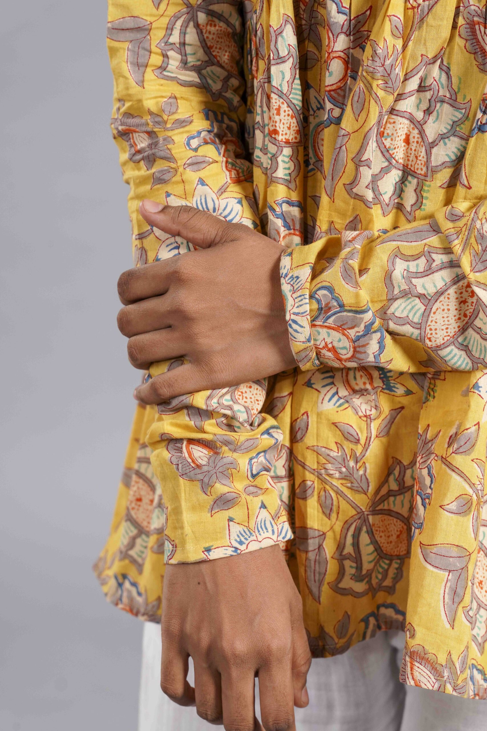 Mustard Floral Charm Top - Image 3