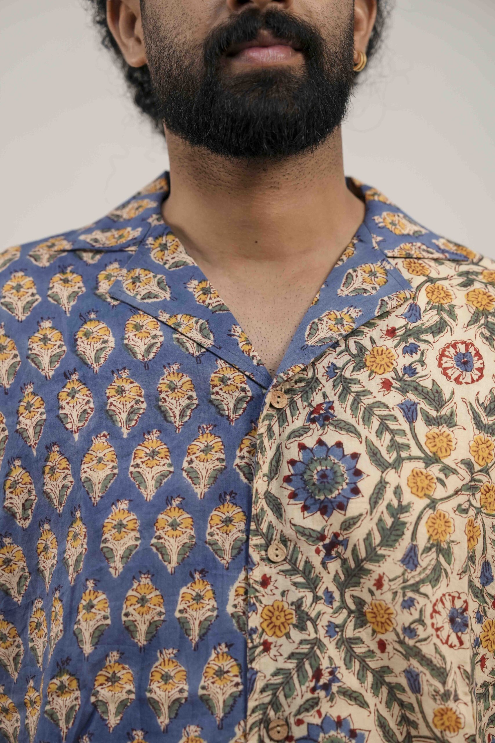 Azure Bloom Split Shirt - Image 2
