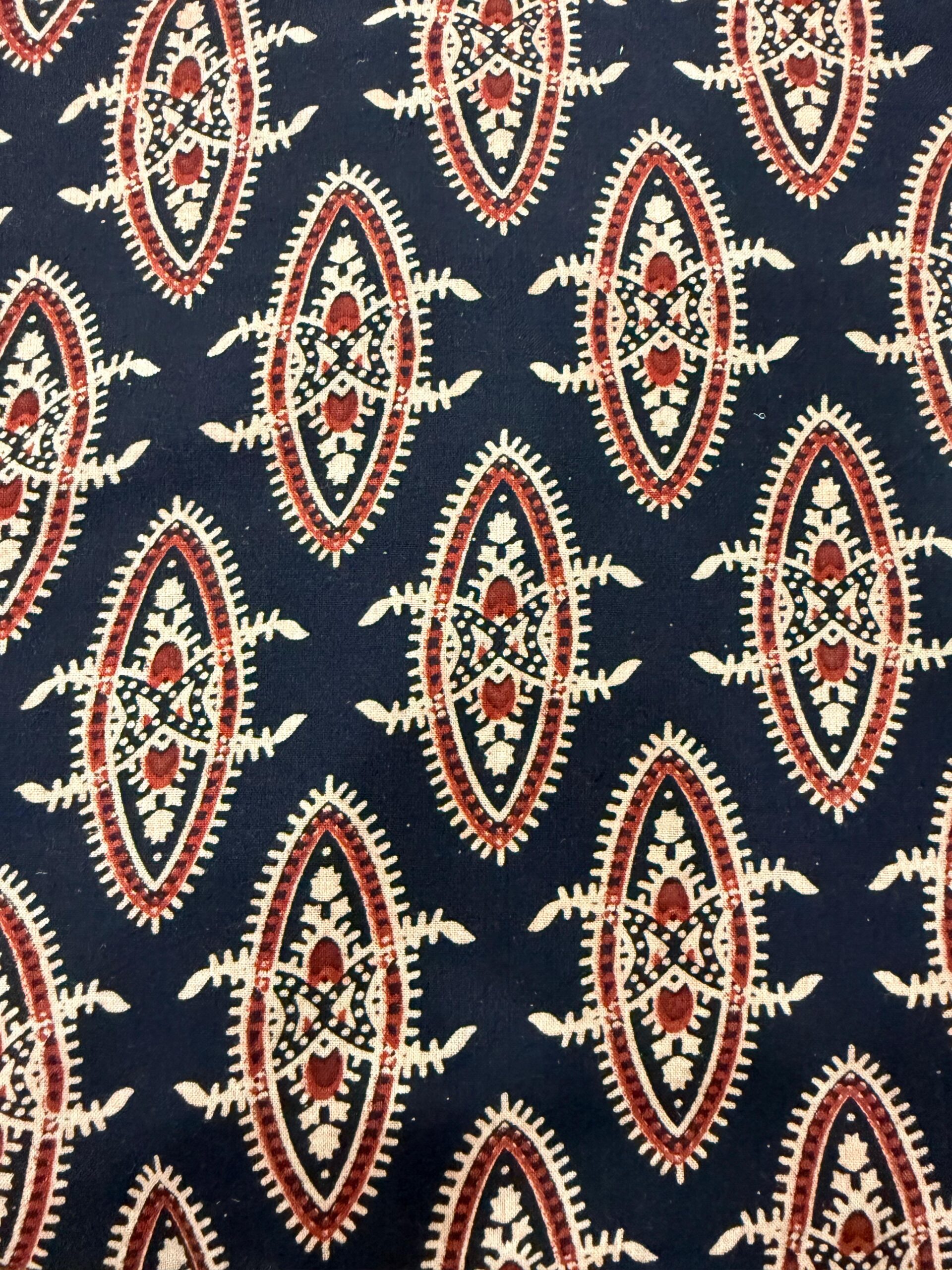 Ajrakh Veg Print Running Fabrics - Image 3