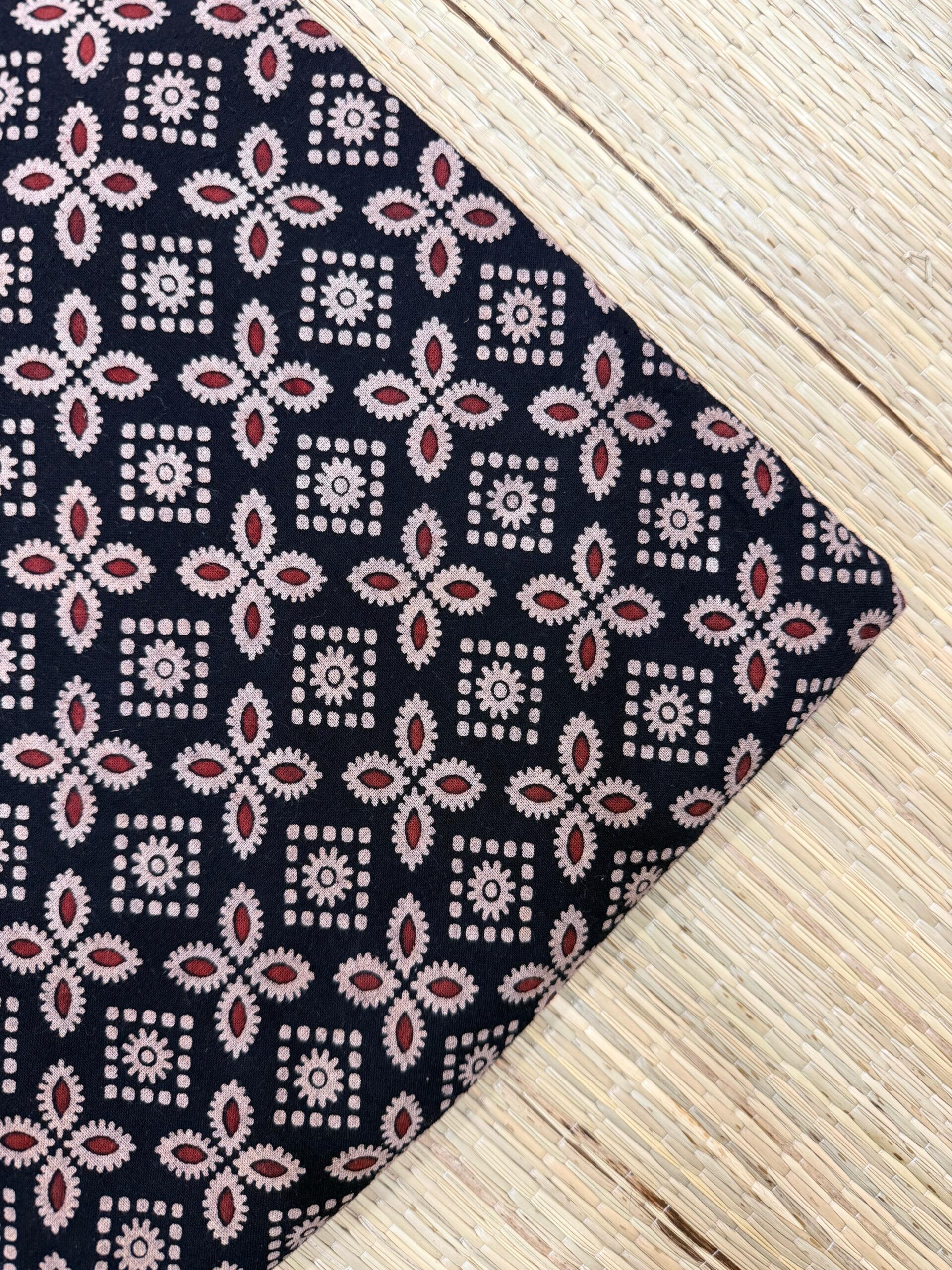 Ajrakh Veg Print Running Fabrics
