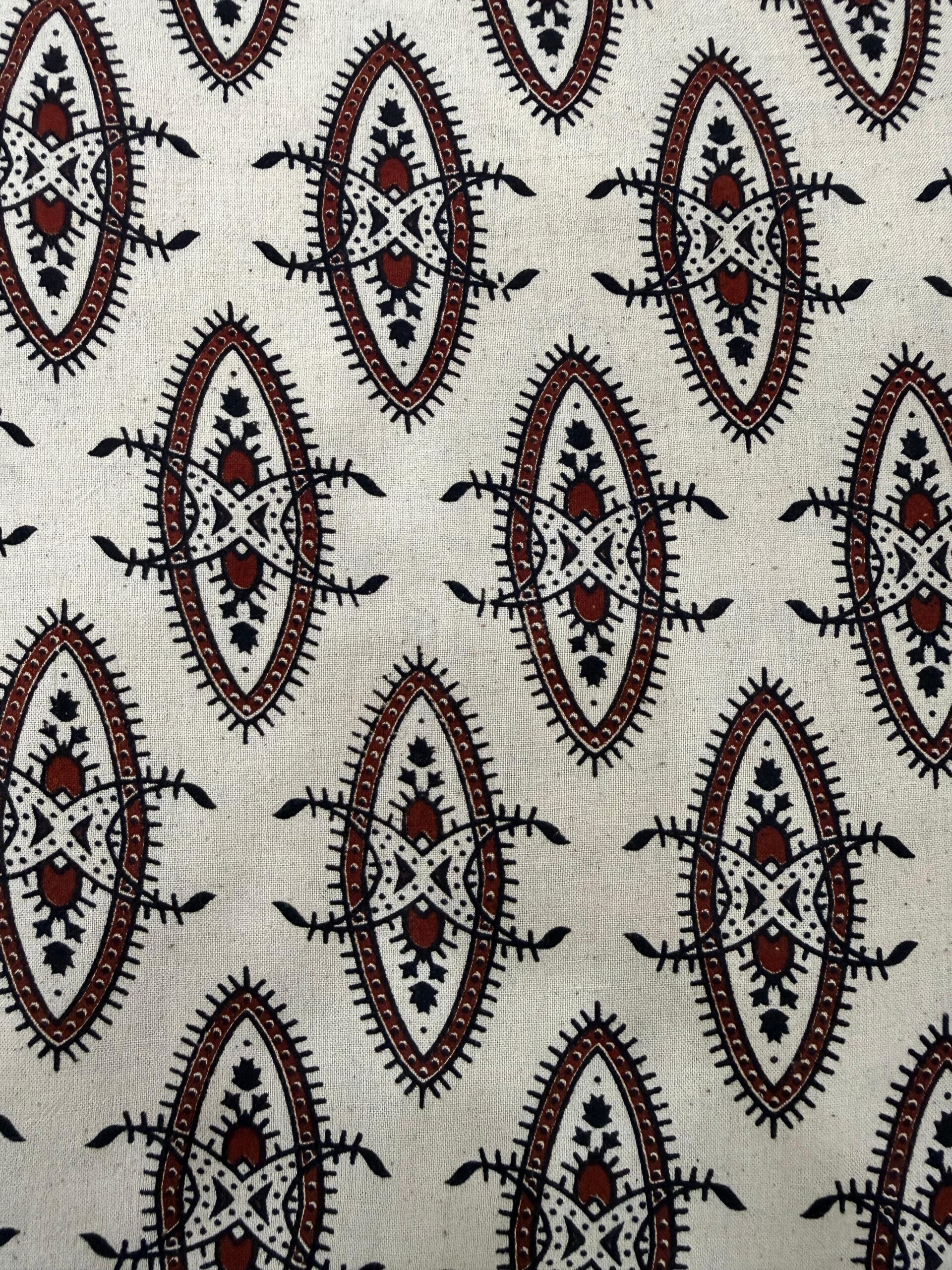 Ajrakh Veg Print Running Fabrics - Image 3