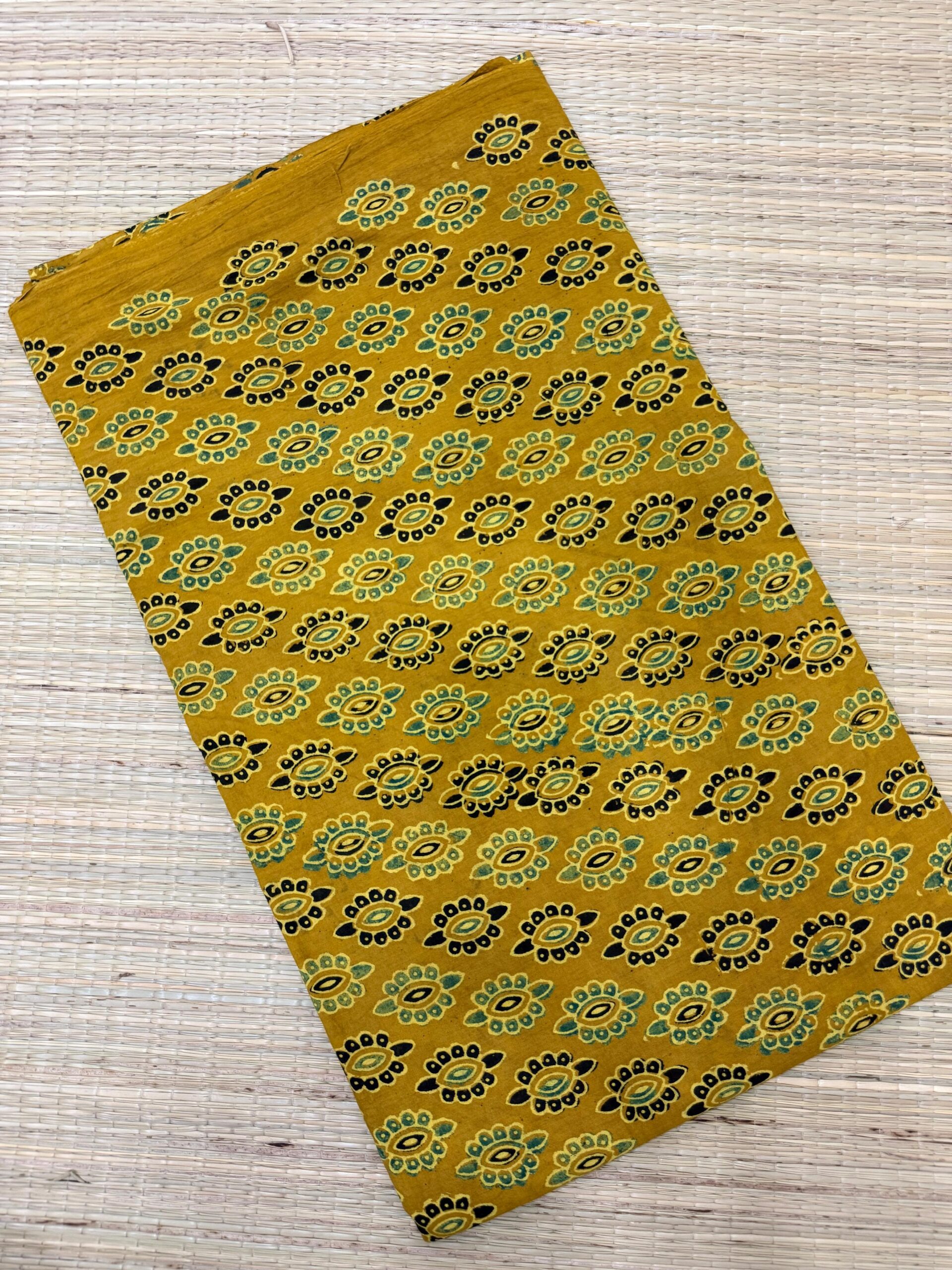 Ajrakh Blockprint Natural Running Fabrics - Image 2