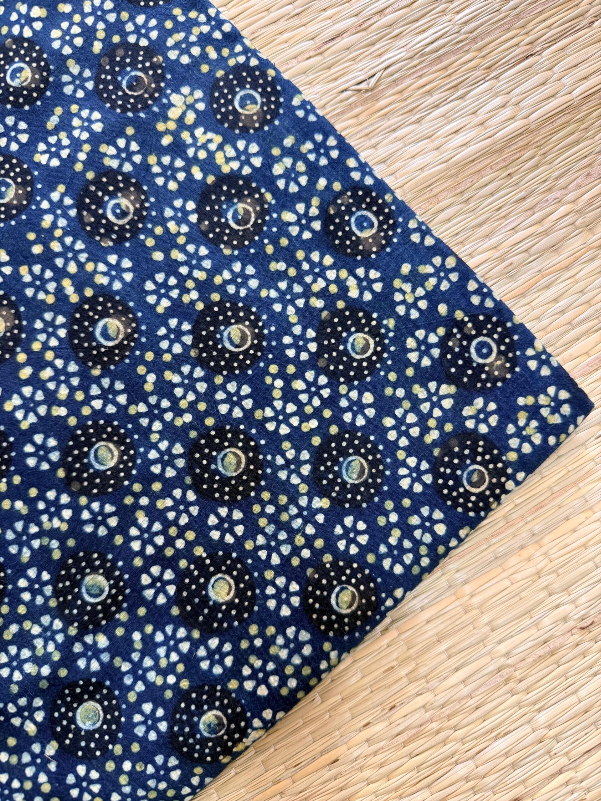 Ajrakh Blockprint Natural Running Fabrics