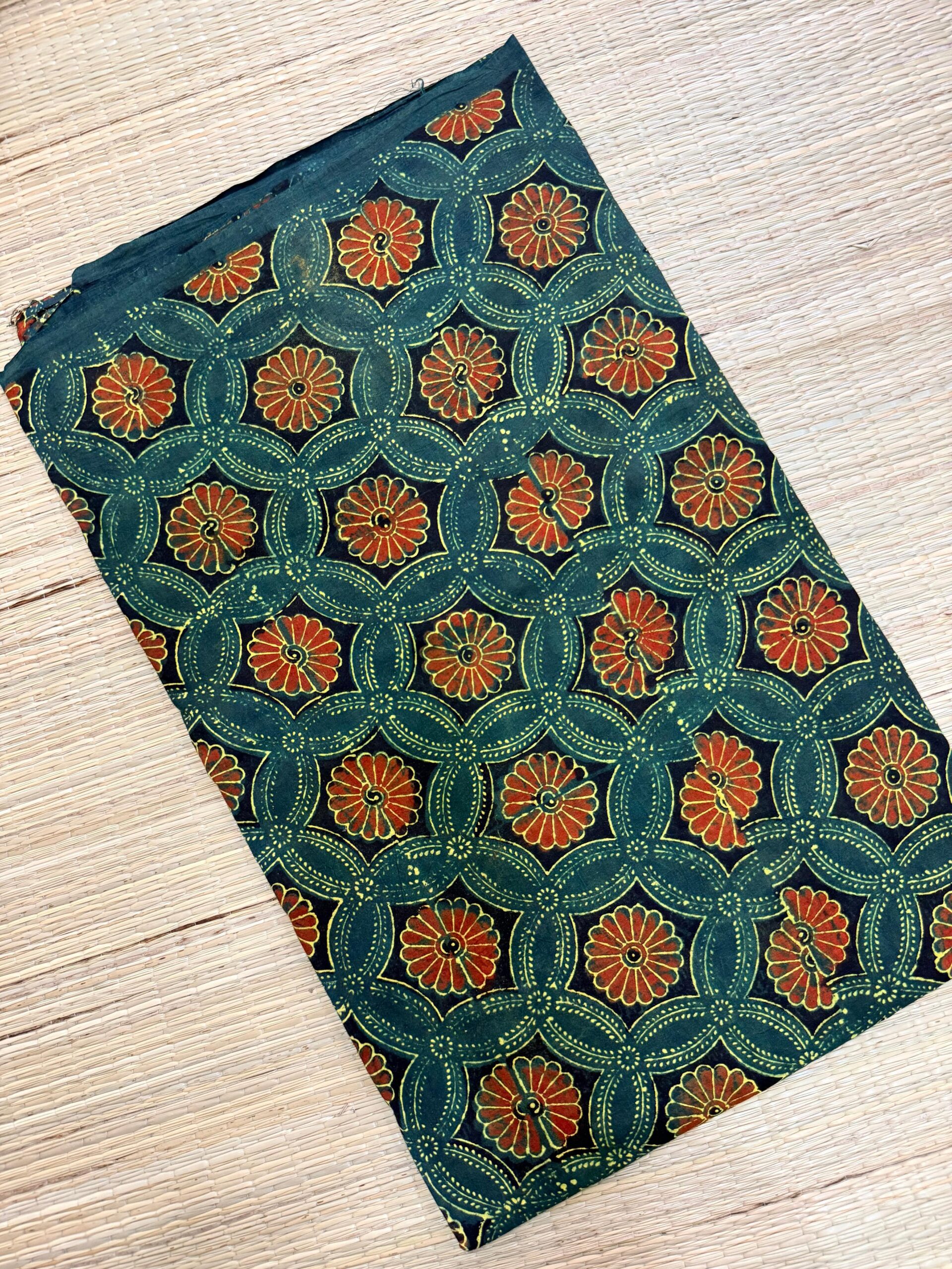 Ajrakh Blockprint Natural Running Fabrics - Image 2
