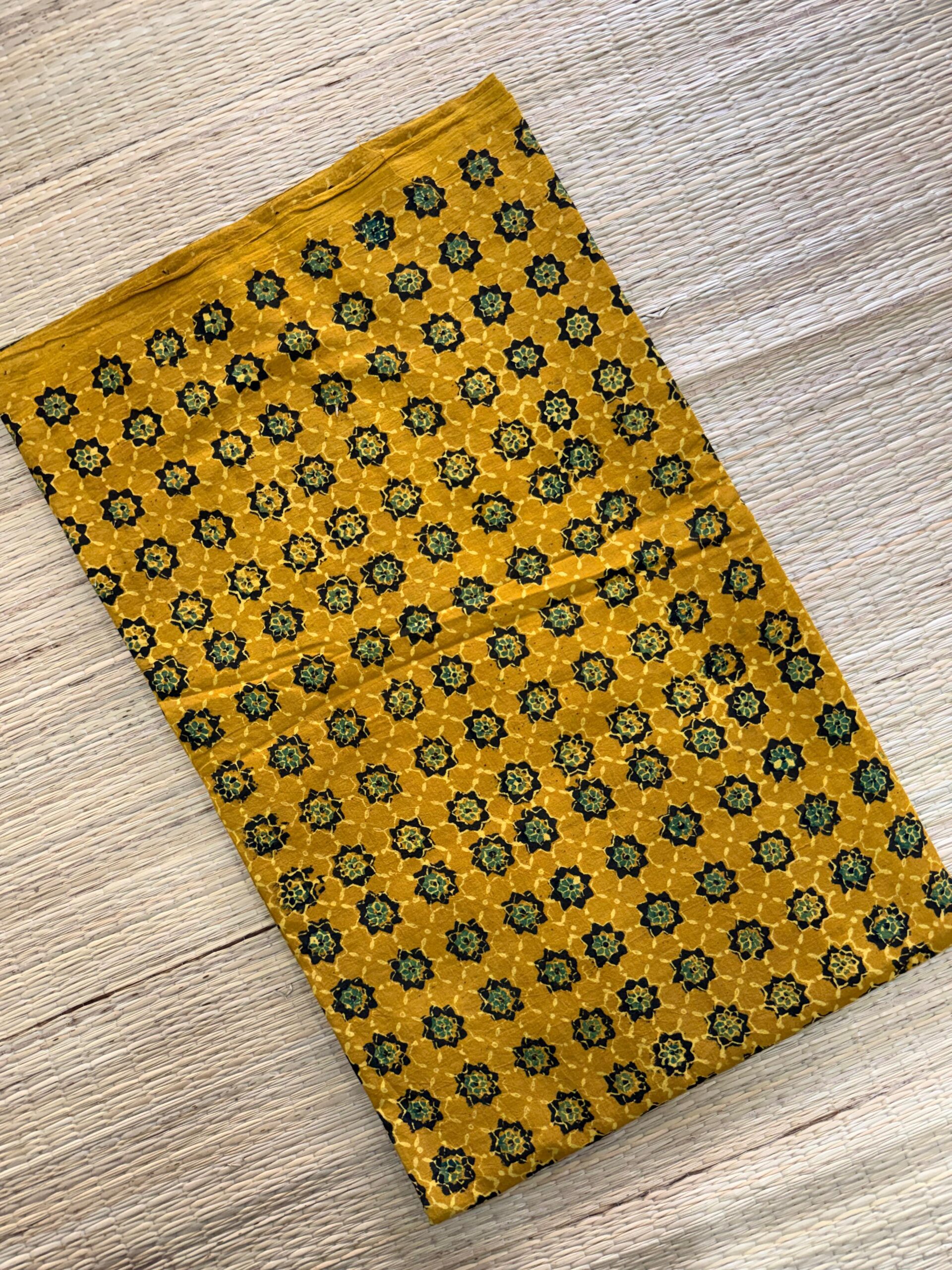 Ajrakh Blockprint Natural Running Fabrics - Image 2