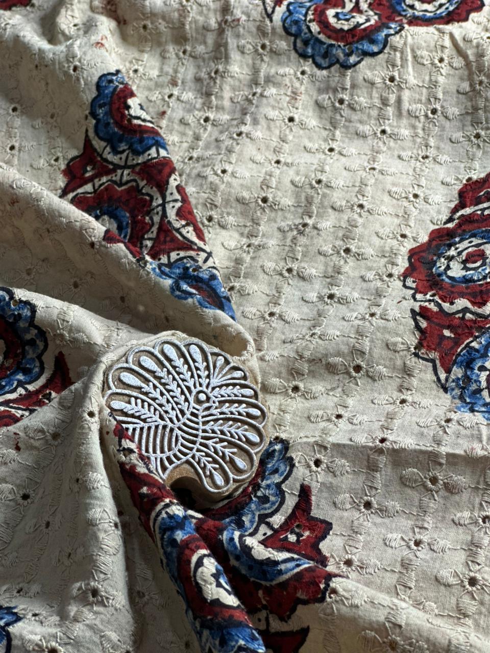 Ajrakh Hakoba Cotton Fabric - Image 2