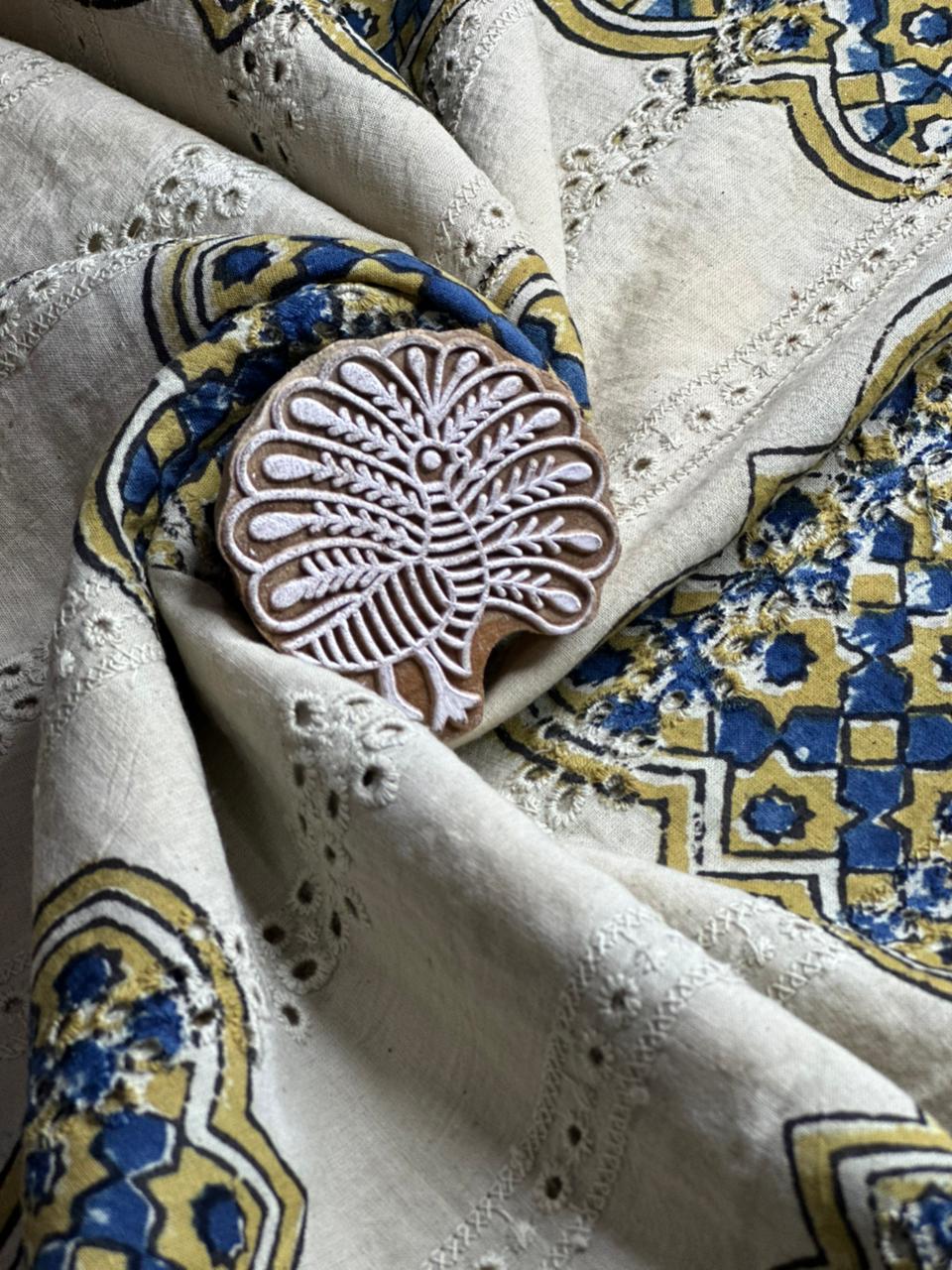 Ajrakh Hakoba Cotton Fabric - Image 2