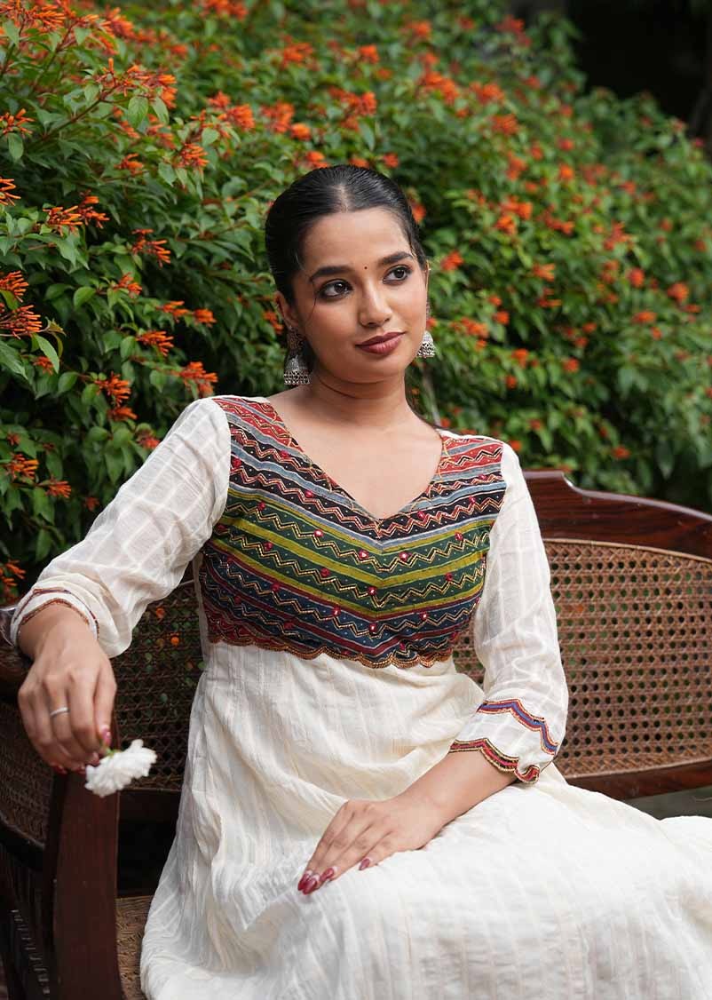 Mayura Panelled Anarkali - Image 3