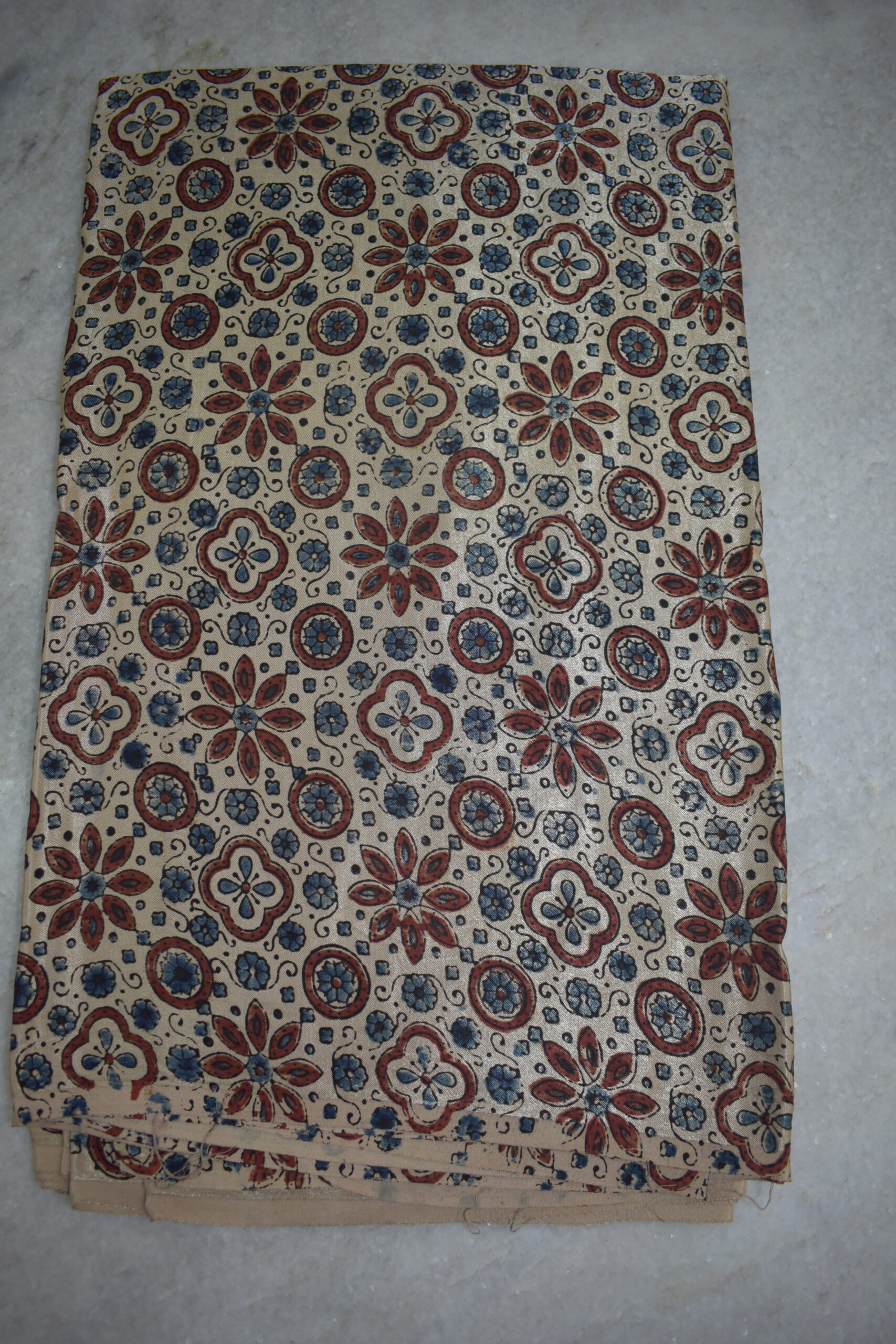 Ajrakh Mashru Silk Fabrics - Image 2