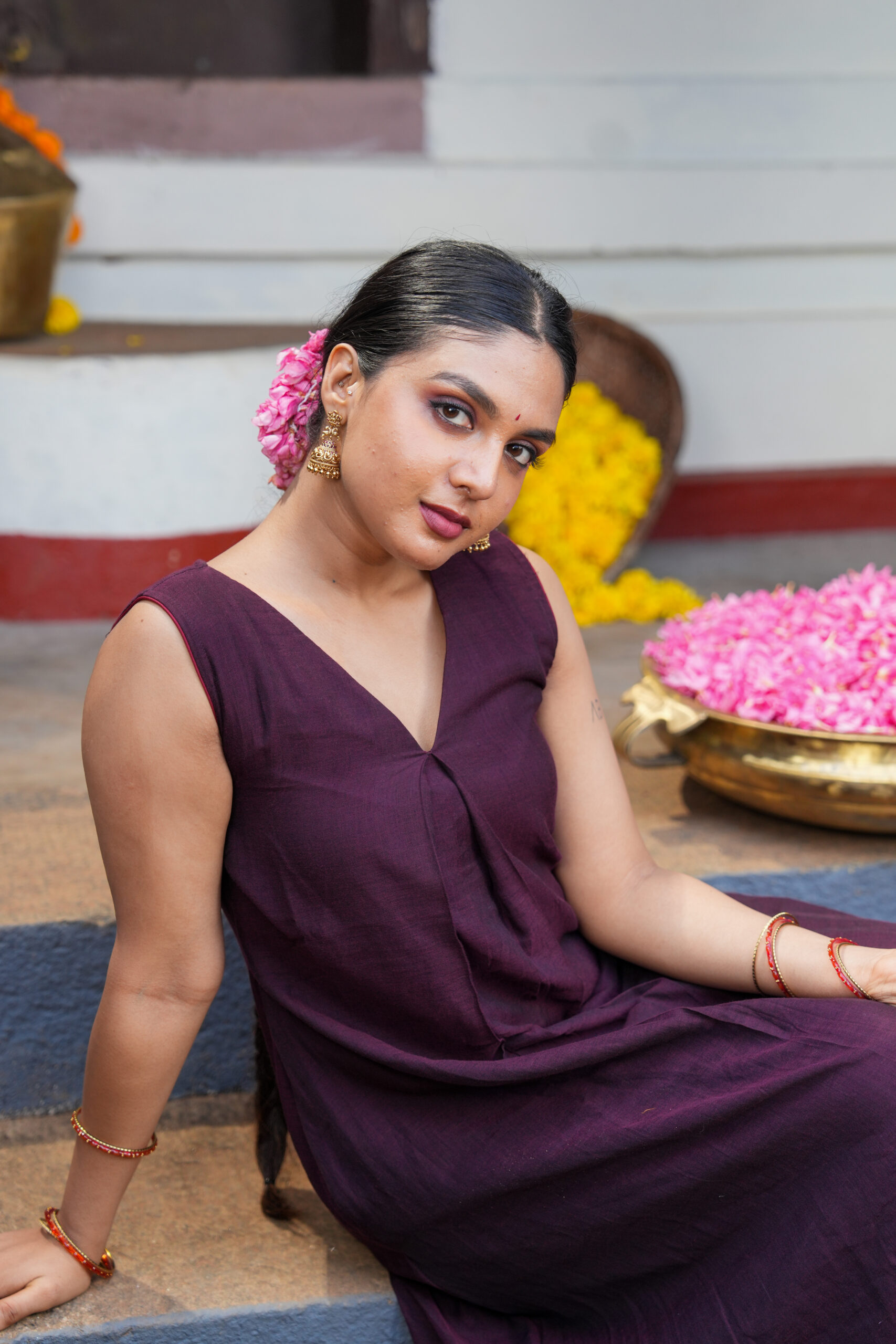 Anvika – Narayanpet Cotton A-Line Dress - Image 5