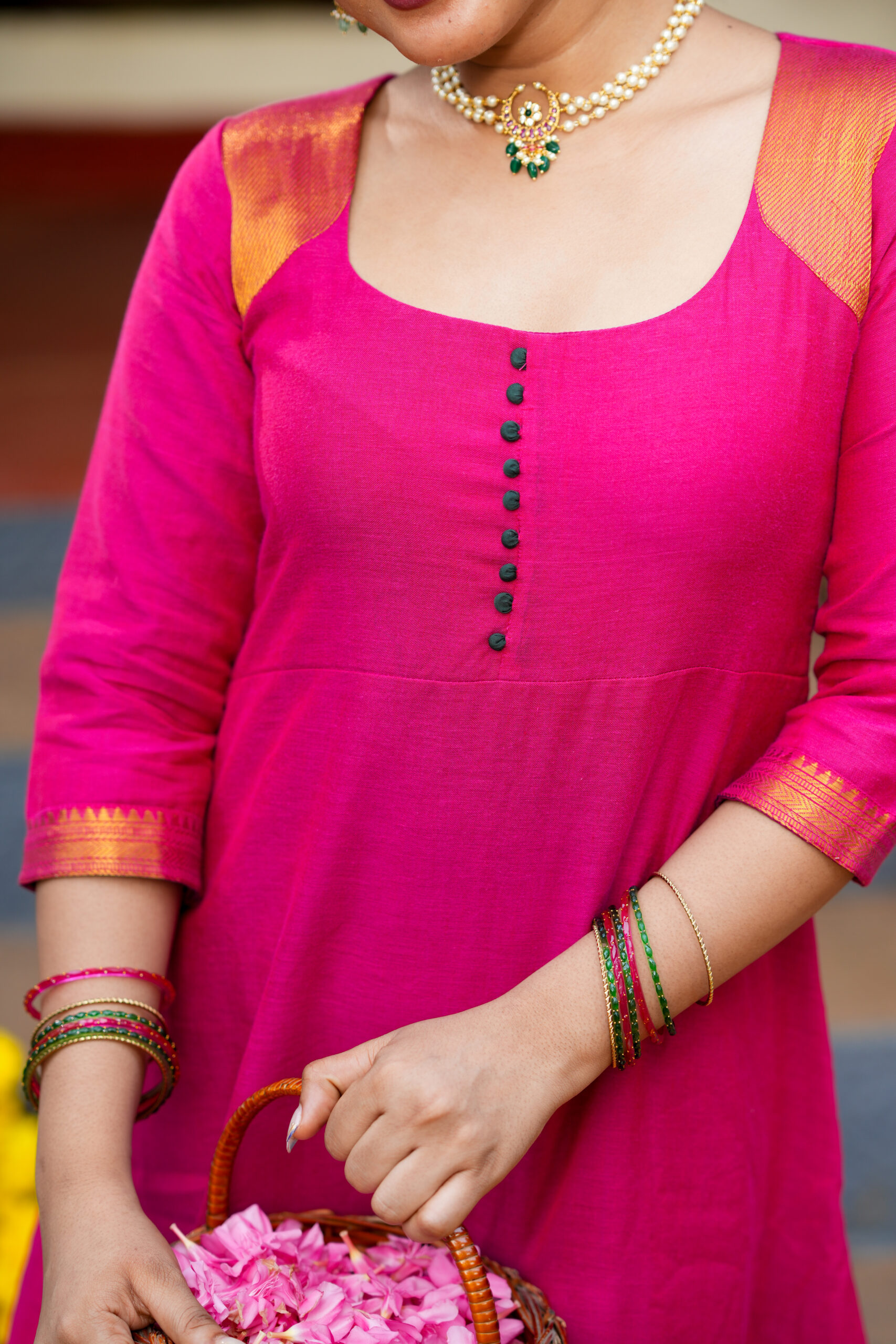 Aadhira – Narayanpet Cotton Dress - Image 4