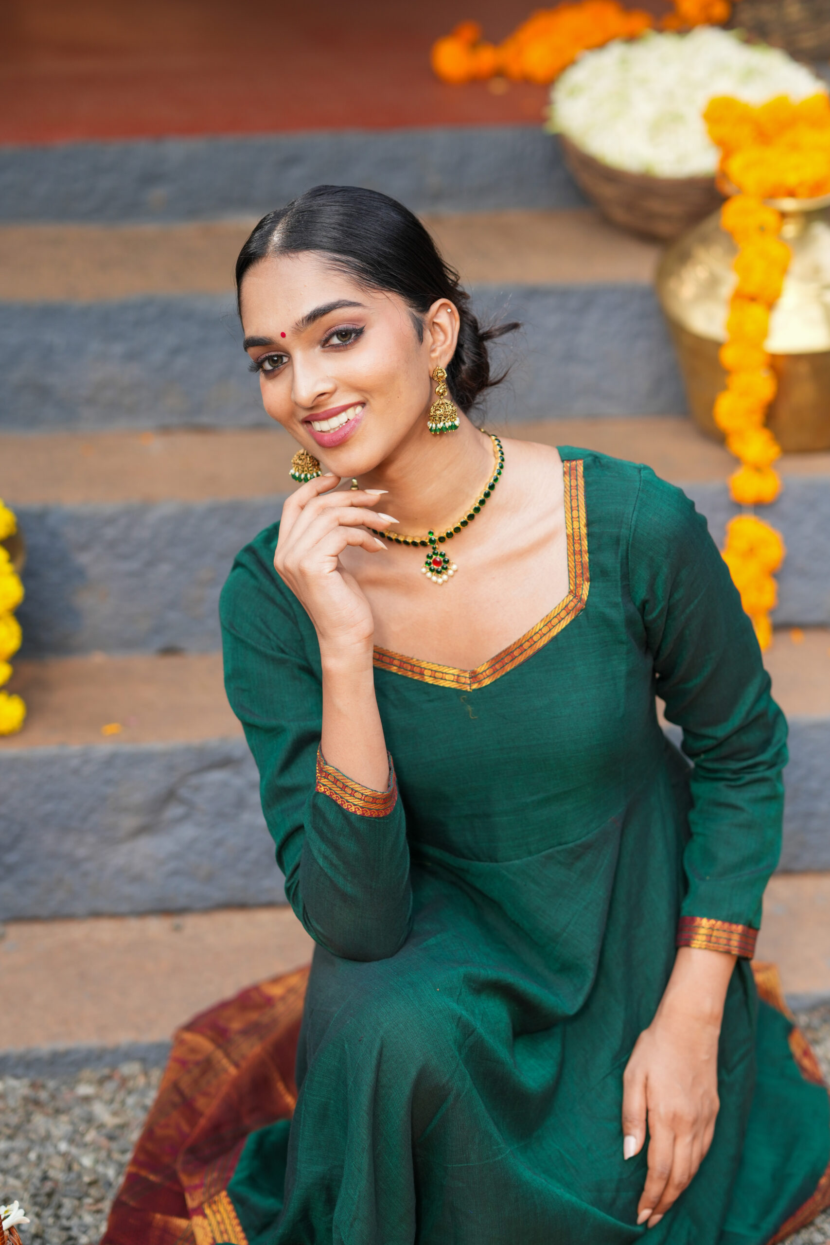 Bhavika – Narayanpet Cotton Dress - Image 3
