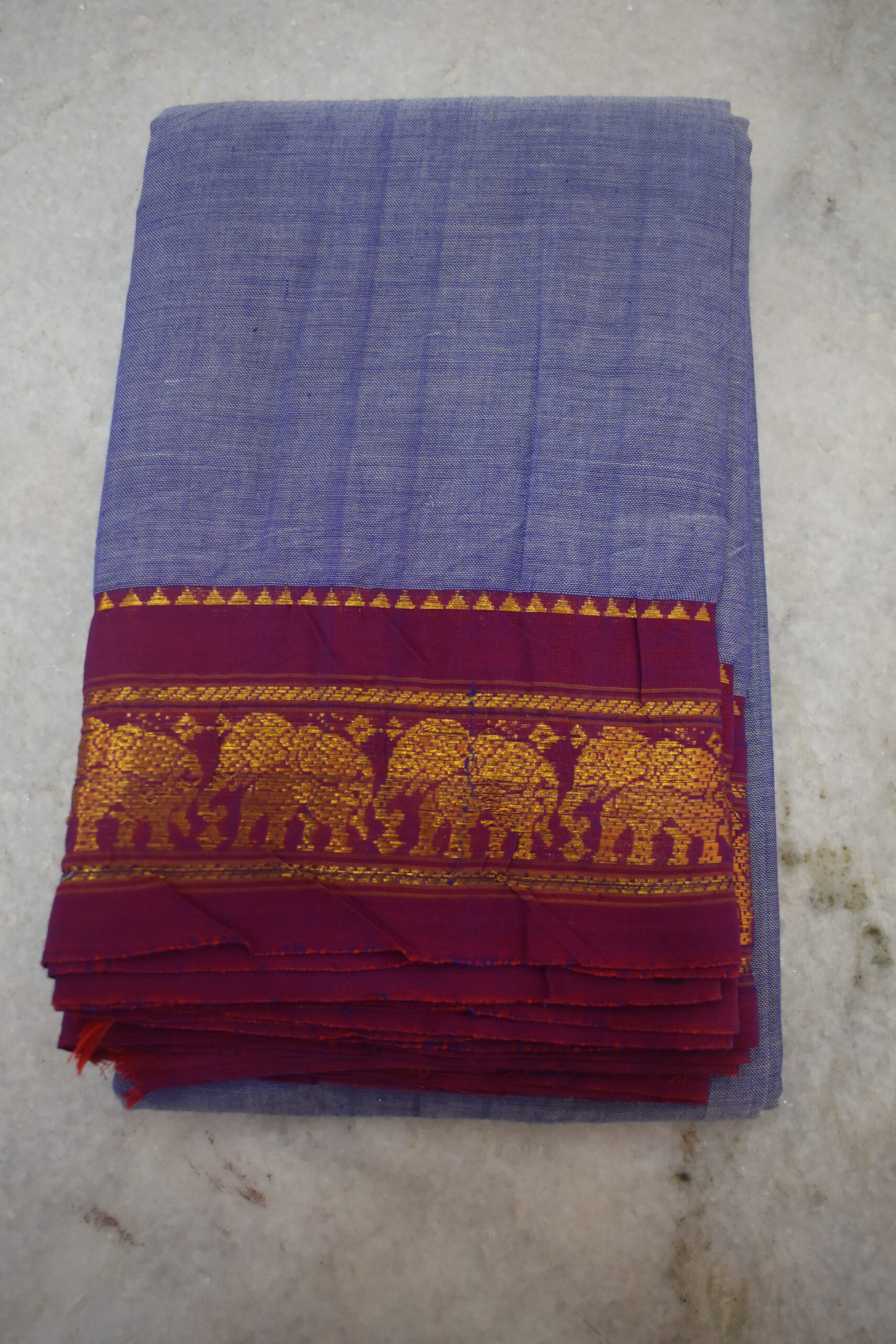 Narayanpet Jari Elephant Cotton Suit Set - Image 2