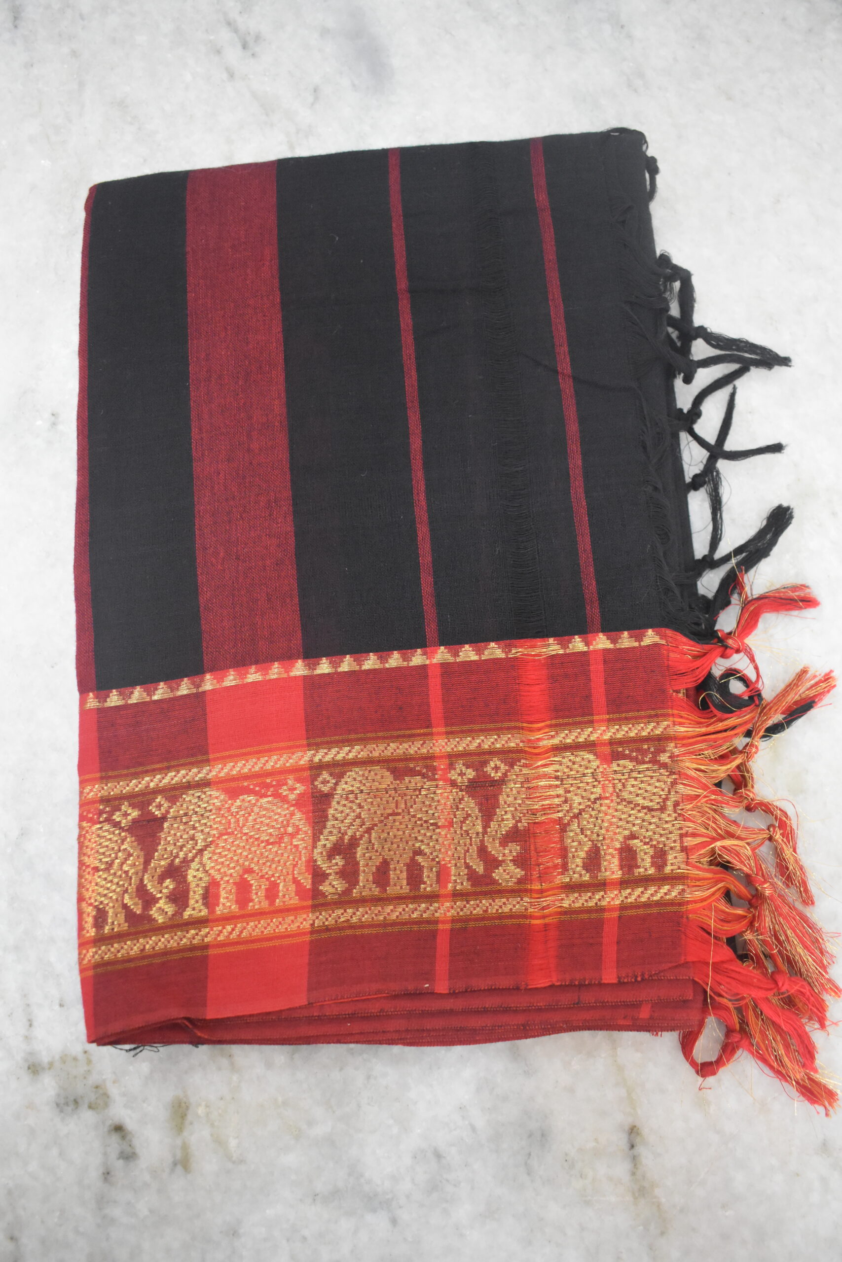 Narayanpet Jari Elephant Cotton Suit Set - Image 2